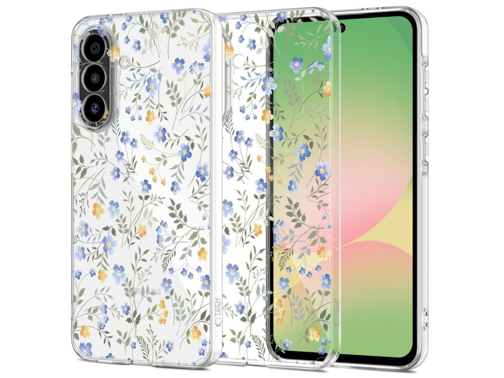Capa Tech-Protect FlexAir para Samsung Galaxy A57 5G - Flores Multicoloridas