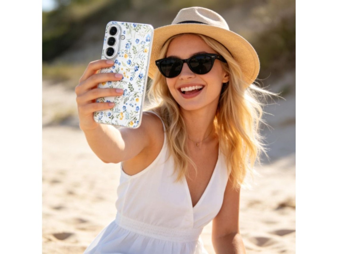 Capa Tech-Protect FlexAir para Samsung Galaxy A57 5G - Flores Multicoloridas