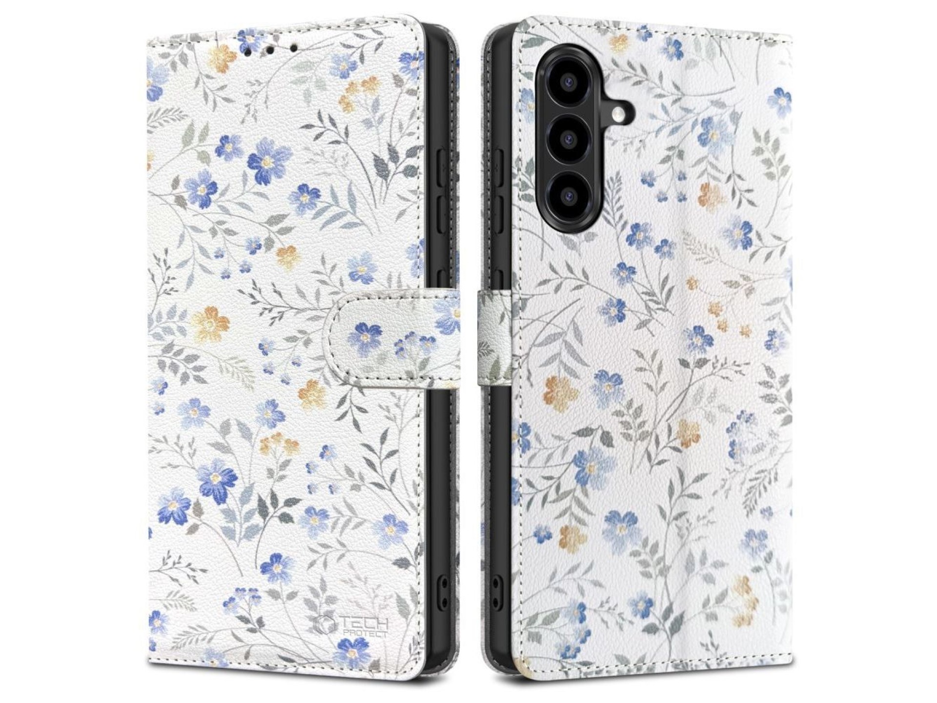 Tech-Protect Wallet Case for Samsung Galaxy A57 5G - Colorful Flowers
