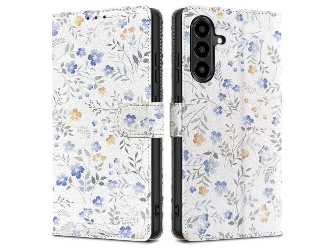 Tech-Protect Wallet Case for Samsung Galaxy A57 5G - Colorful Flowers