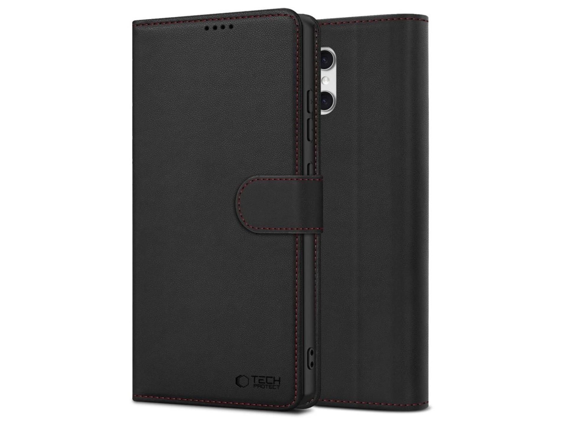 Tech-Protect Wallet Case for Samsung Galaxy A57 5G - Black and Red