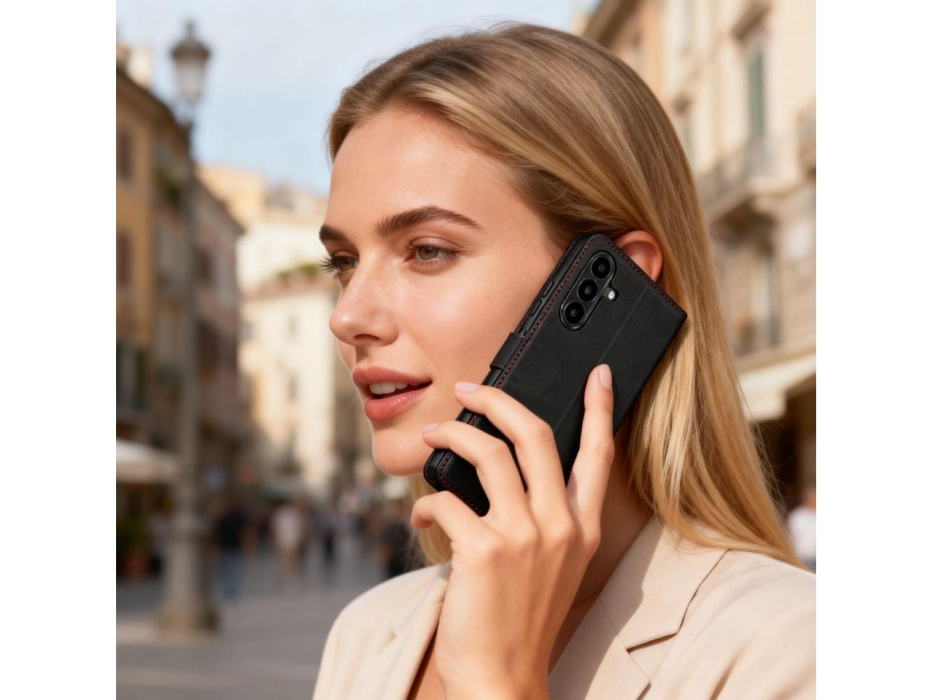 Tech-Protect Wallet Case for Samsung Galaxy A57 5G - Black and Red