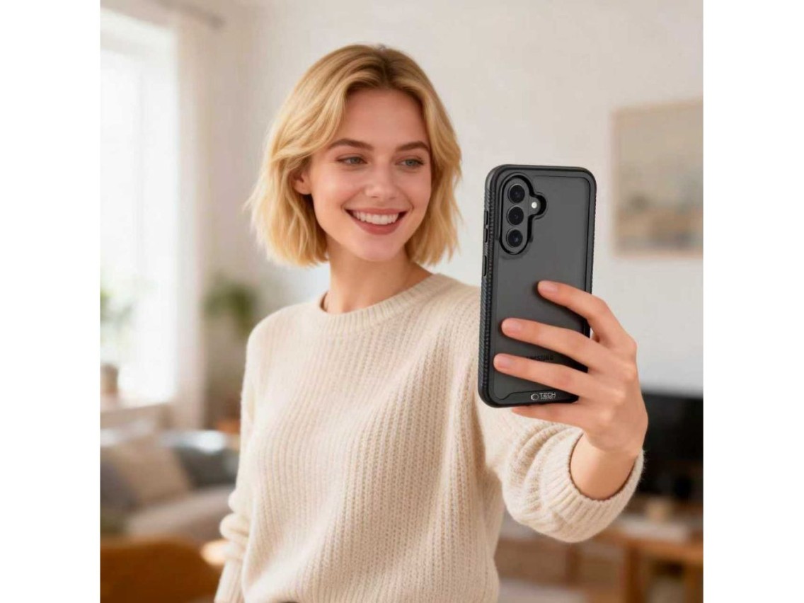 Funda protectora Tech-Protect para Samsung Galaxy A36/A56/A37 5G - Negro mate