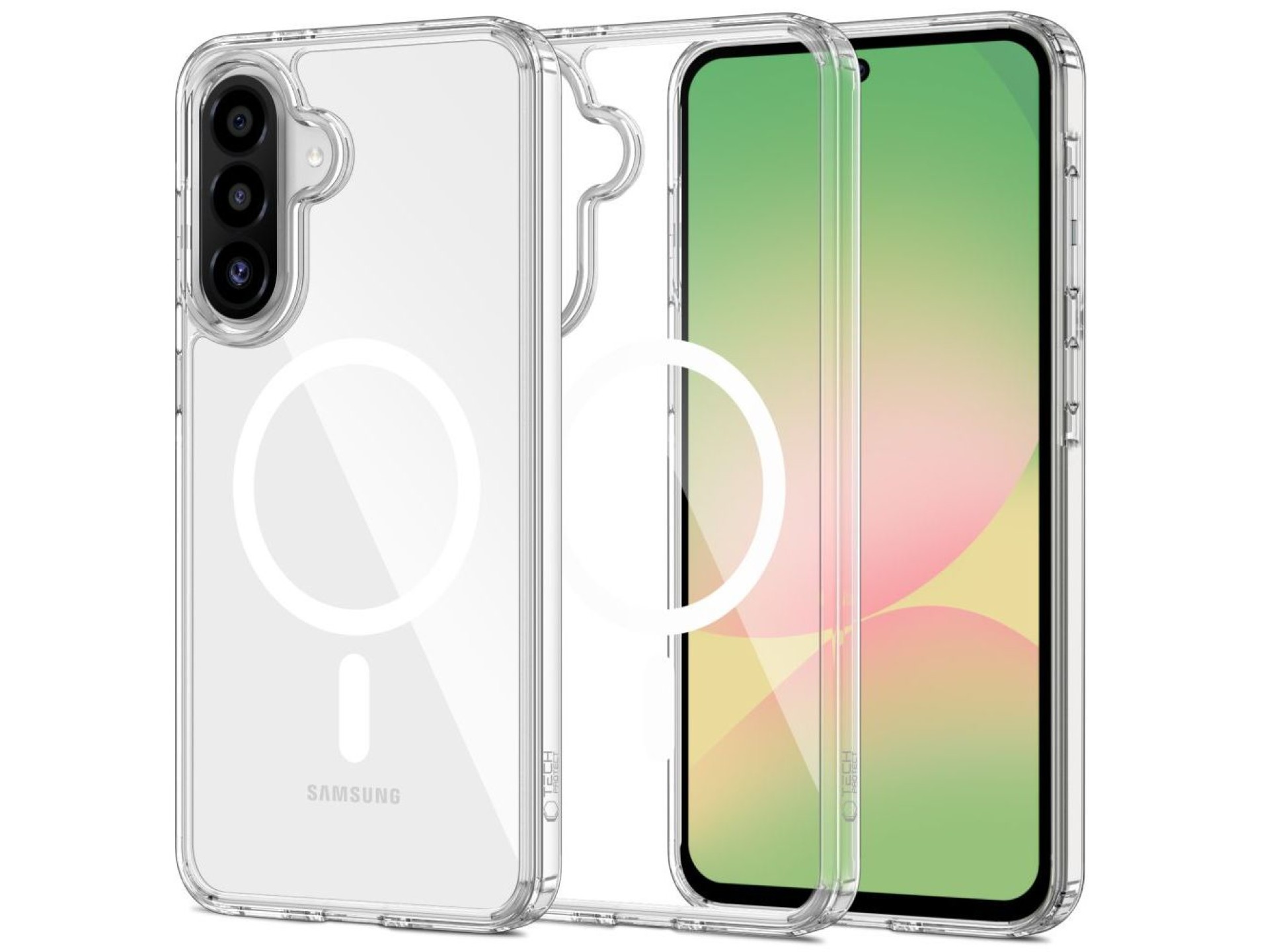 Funda híbrida Tech-Protect FlexAir MagSafe para Samsung Galaxy A36 / A56 / A37 5G - Transparente