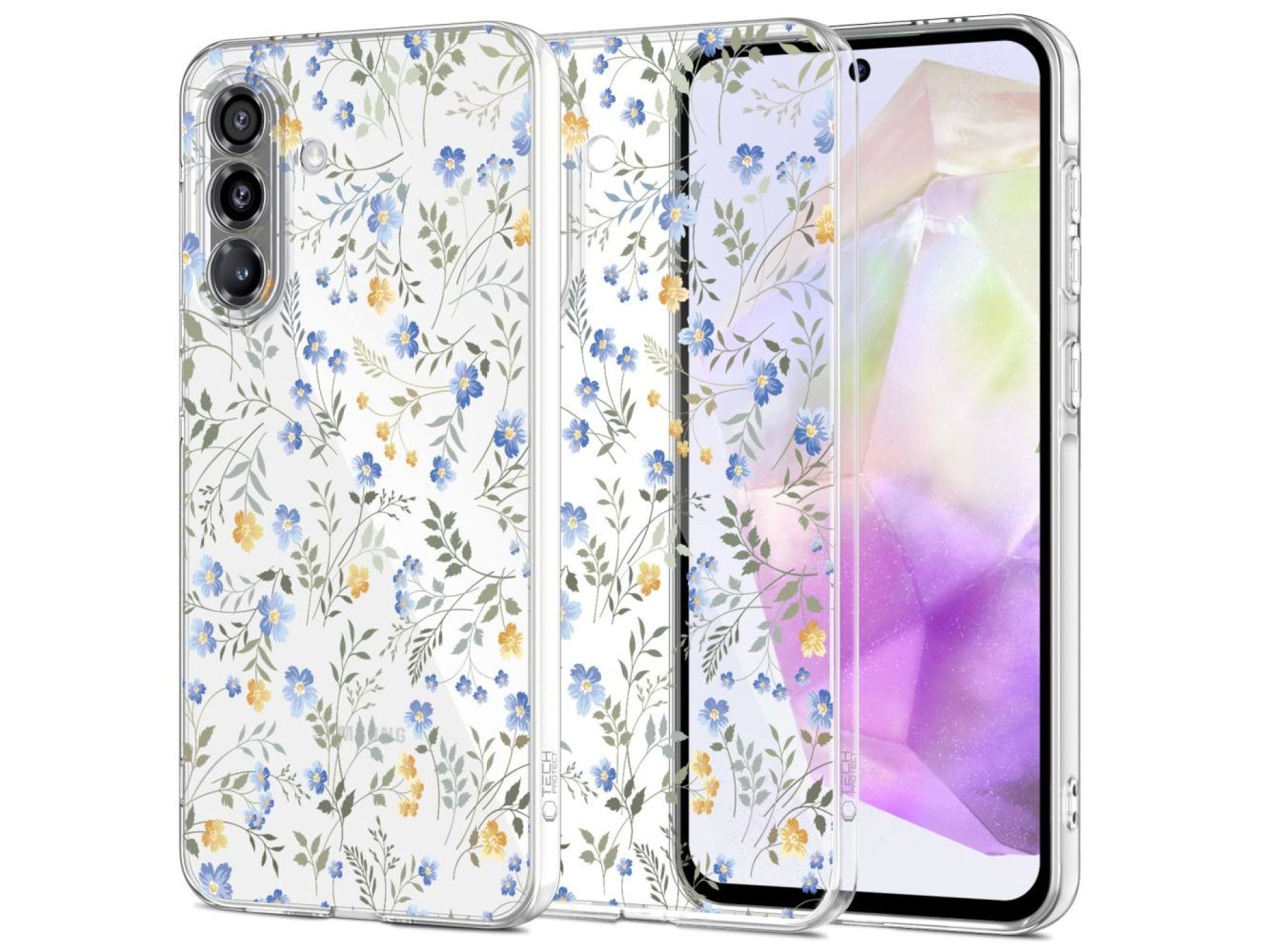 Funda Tech-Protect FlexAir para Samsung Galaxy A37 5G - Flores Multicolor