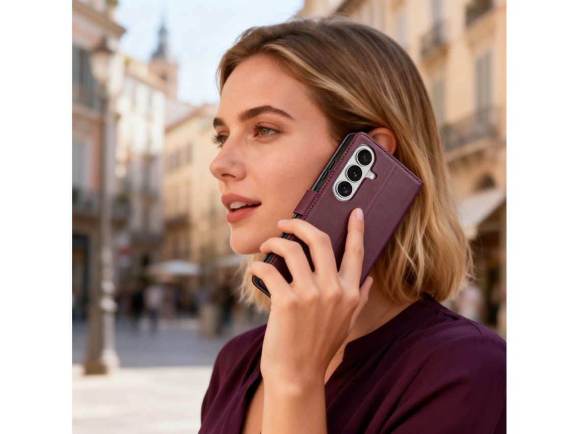 Funda tipo cartera Tech-Protect para Samsung Galaxy A36 / A56 / A37 5G - Borgoña