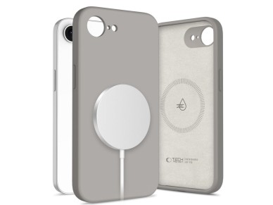 Funda de silicona MagSafe Tech-Protect para iPhone 16E/17E - Gris Funda de silicona MagSafe Tech-Protect para iPhone 16E/17E - Gris