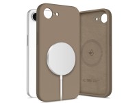Capa de silicone Tech-Protect MagSafe para iPhone 16E / 17E - Marrom Capa de silicone Tech-Protect MagSafe para iPhone 16E / 17E - Marrom