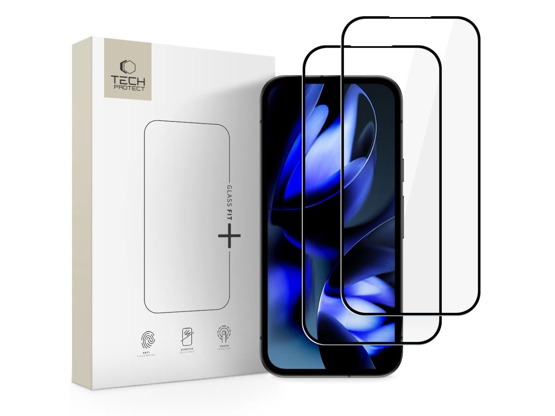 Tech-Protect Glass Fit+ 2-Pack Tempered Glass for Google Pixel 9A / 20A - Black