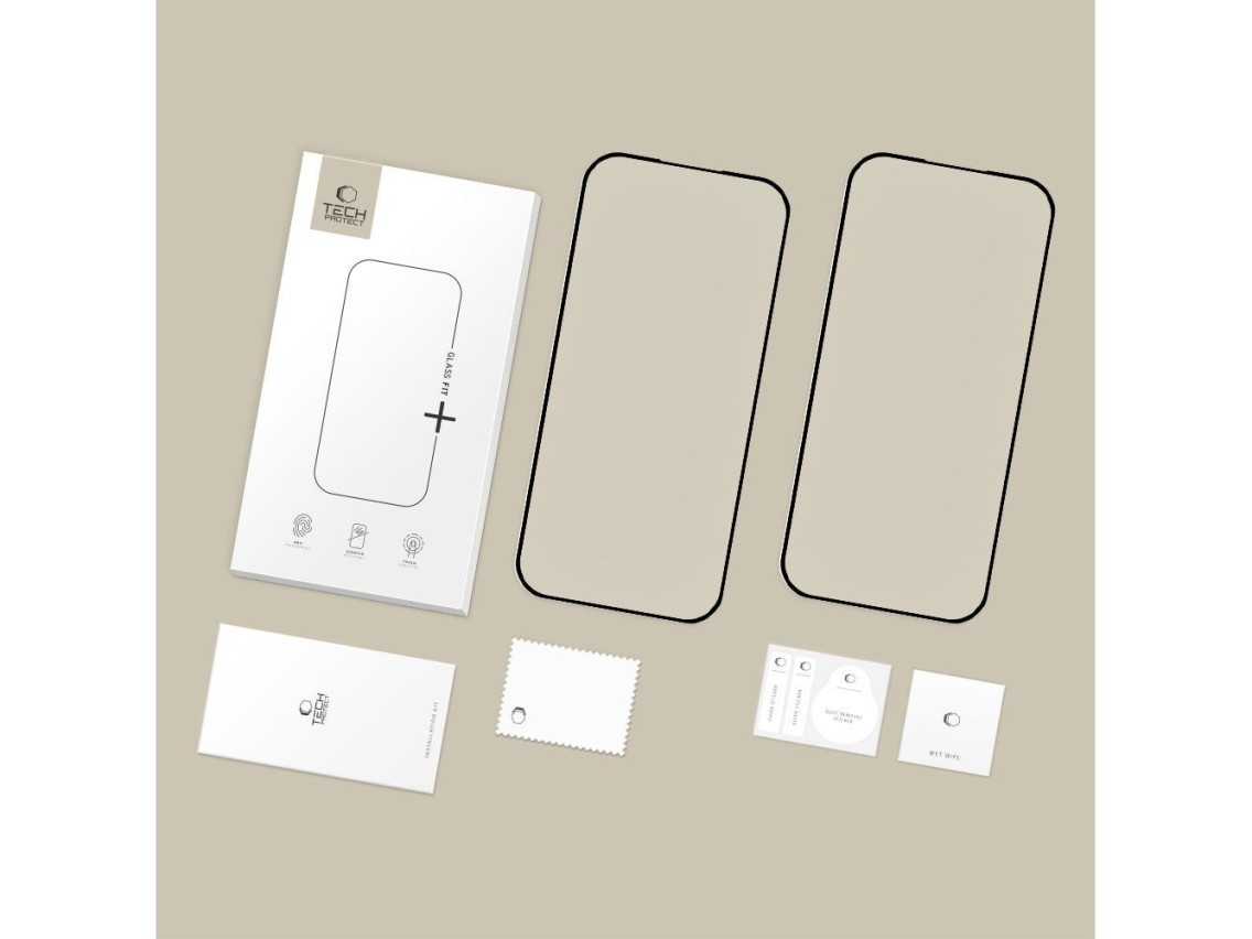 Tech-Protect Glass Fit+ 2-Pack Tempered Glass for Google Pixel 9A / 20A - Black