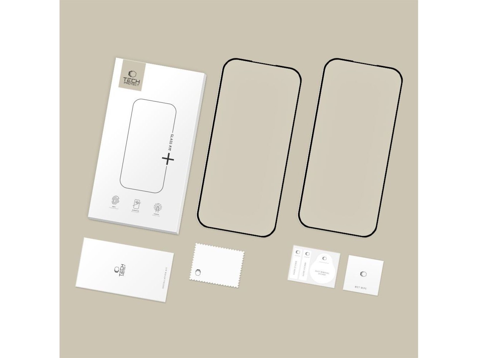 Tech-Protect Glass Fit+ 2-Pack Tempered Glass for Google Pixel 9A / 20A - Black