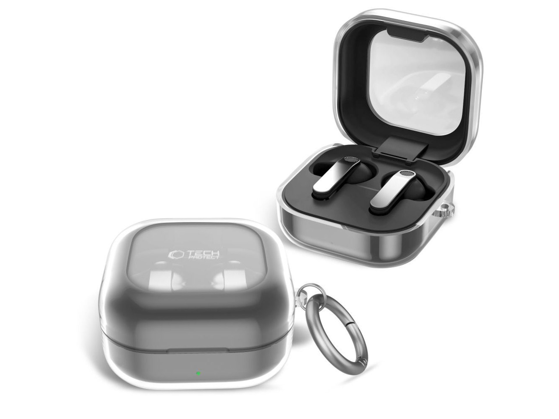 Funda Tech-Protect FlexAir para Samsung Galaxy Buds 4 / Buds 4 Pro - Transparente