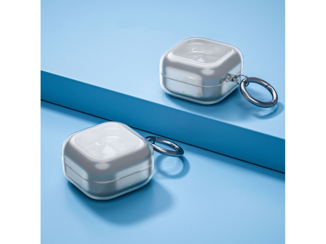 Funda Tech-Protect FlexAir para Samsung Galaxy Buds 4 / Buds 4 Pro - Transparente