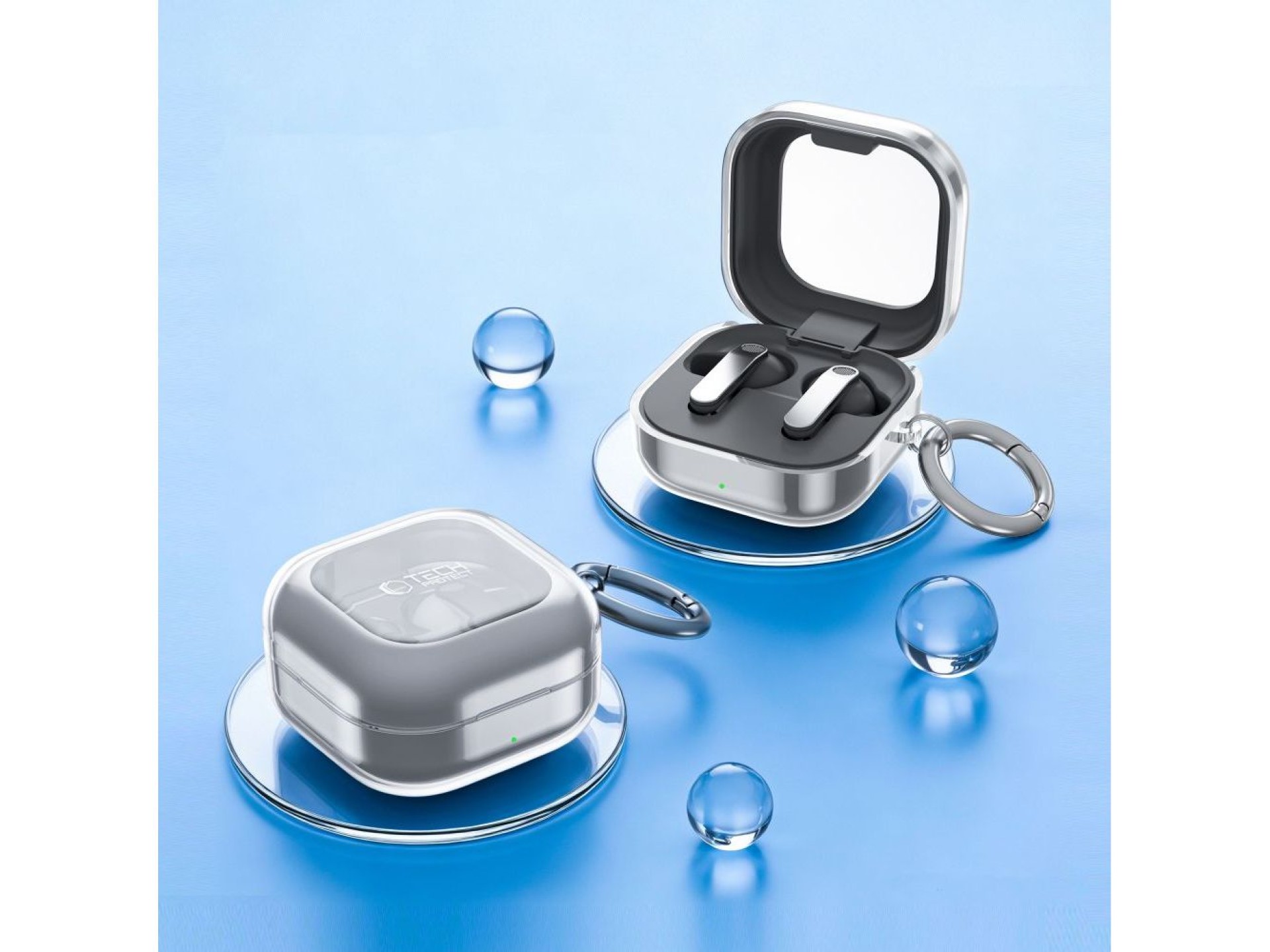 Funda Tech-Protect FlexAir para Samsung Galaxy Buds 4 / Buds 4 Pro - Transparente
