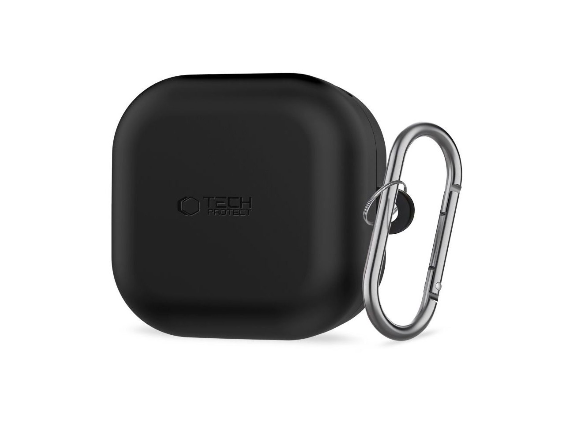 Funda de silicona Tech-Protect con gancho para Samsung Galaxy Buds 4/4 Pro - Negra