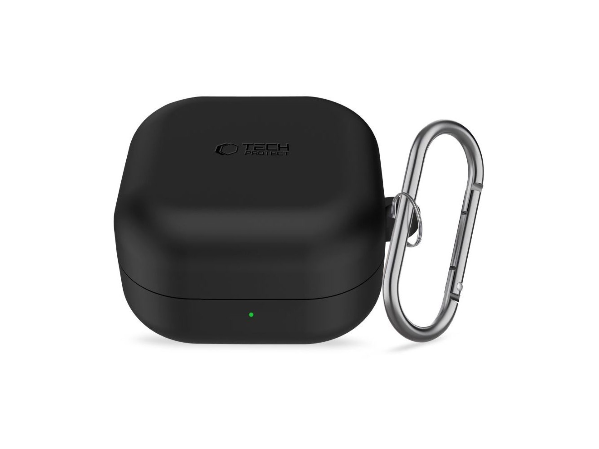 Funda de silicona Tech-Protect con gancho para Samsung Galaxy Buds 4/4 Pro - Negra
