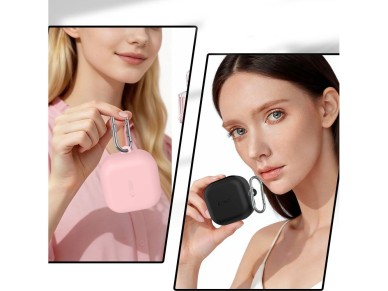 Funda de silicona Tech-Protect con gancho para Samsung Galaxy Buds 4/4 Pro - Negra Funda de silicona Tech-Protect con gancho para Samsung Galaxy Buds 4/4 Pro - Negra