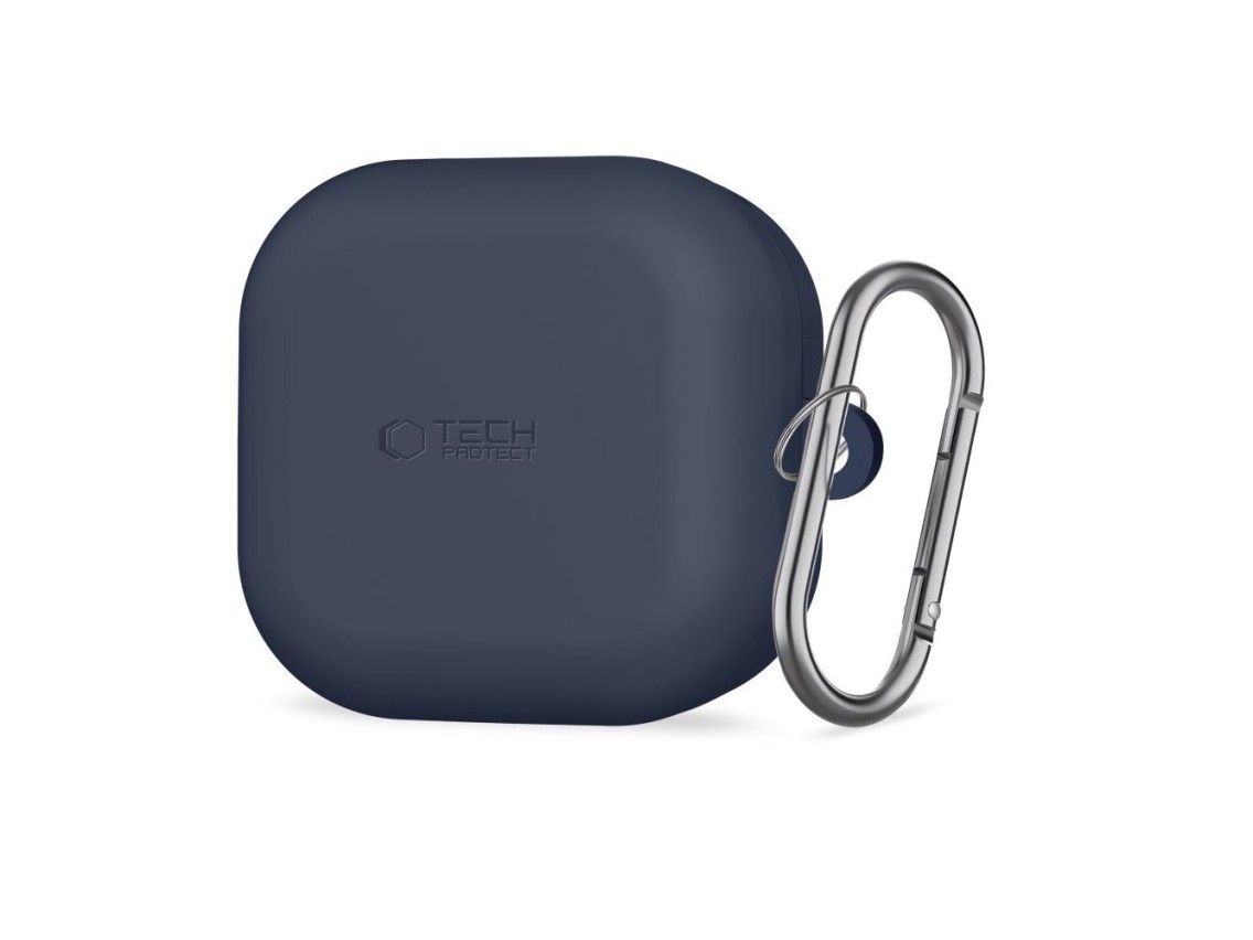 Tech-Protect Silicone Hook Case for Samsung Galaxy Buds 4 / 4 Pro - Navy Blue