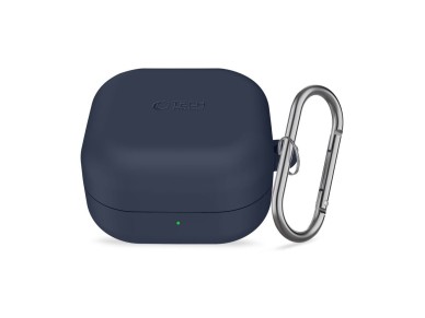 Capa de silicone Tech-Protect com gancho para Samsung Galaxy Buds 4 / 4 Pro - Azul Marinho