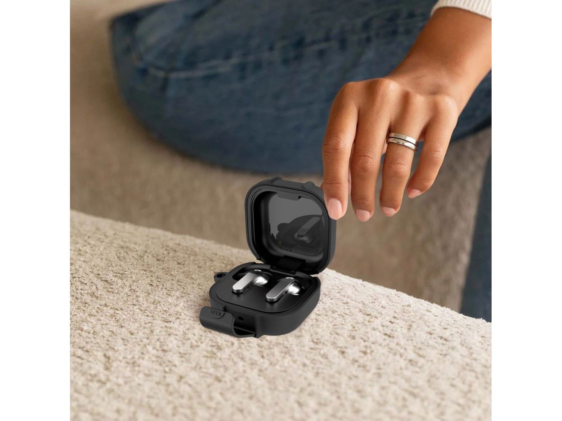 Capa Tech-Protect Slim Hook para Samsung Galaxy Buds 4 / 4 Pro - Preta