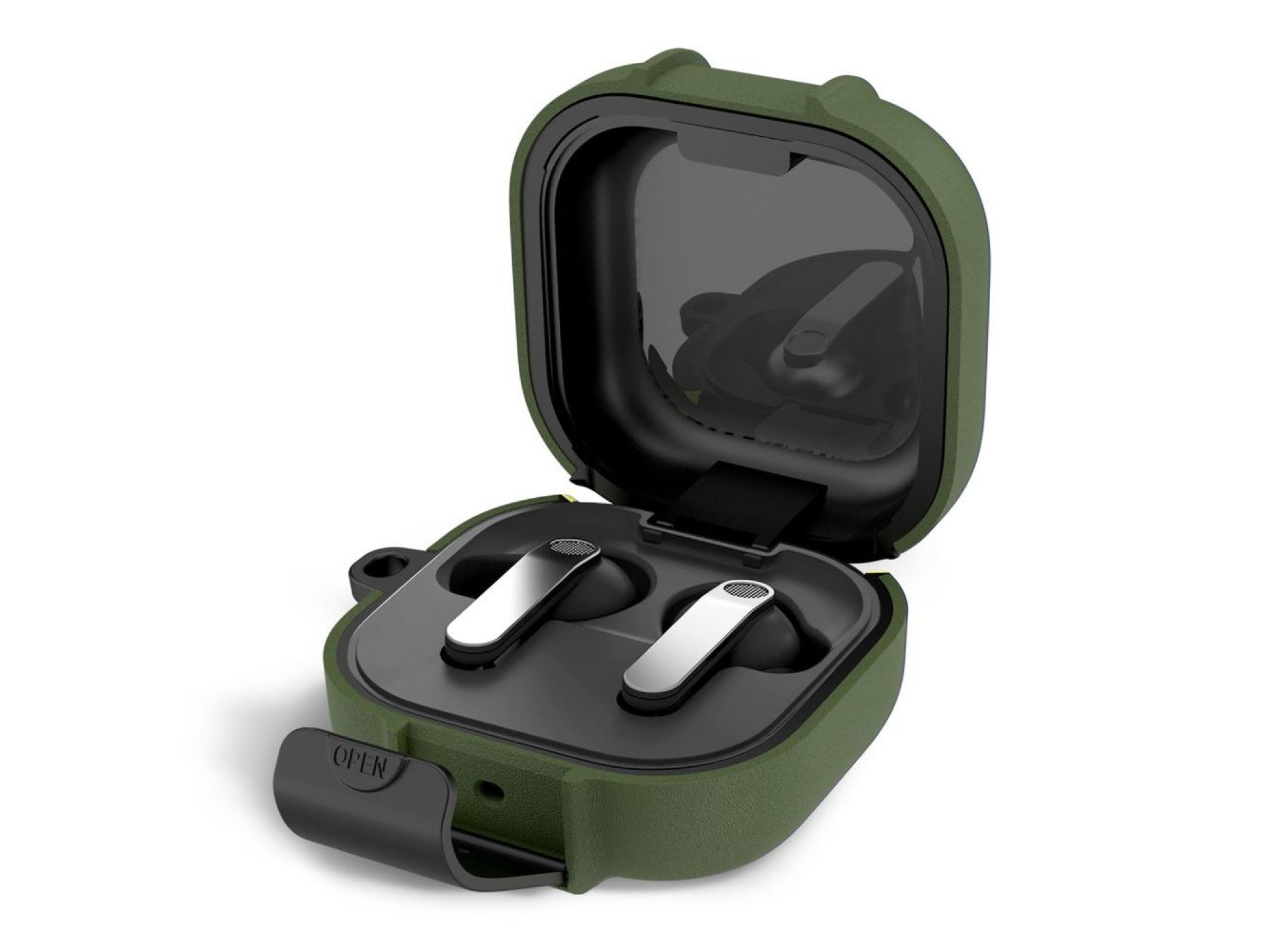 Funda Tech-Protect Slim con gancho para Samsung Galaxy Buds 4/4 Pro - Verde