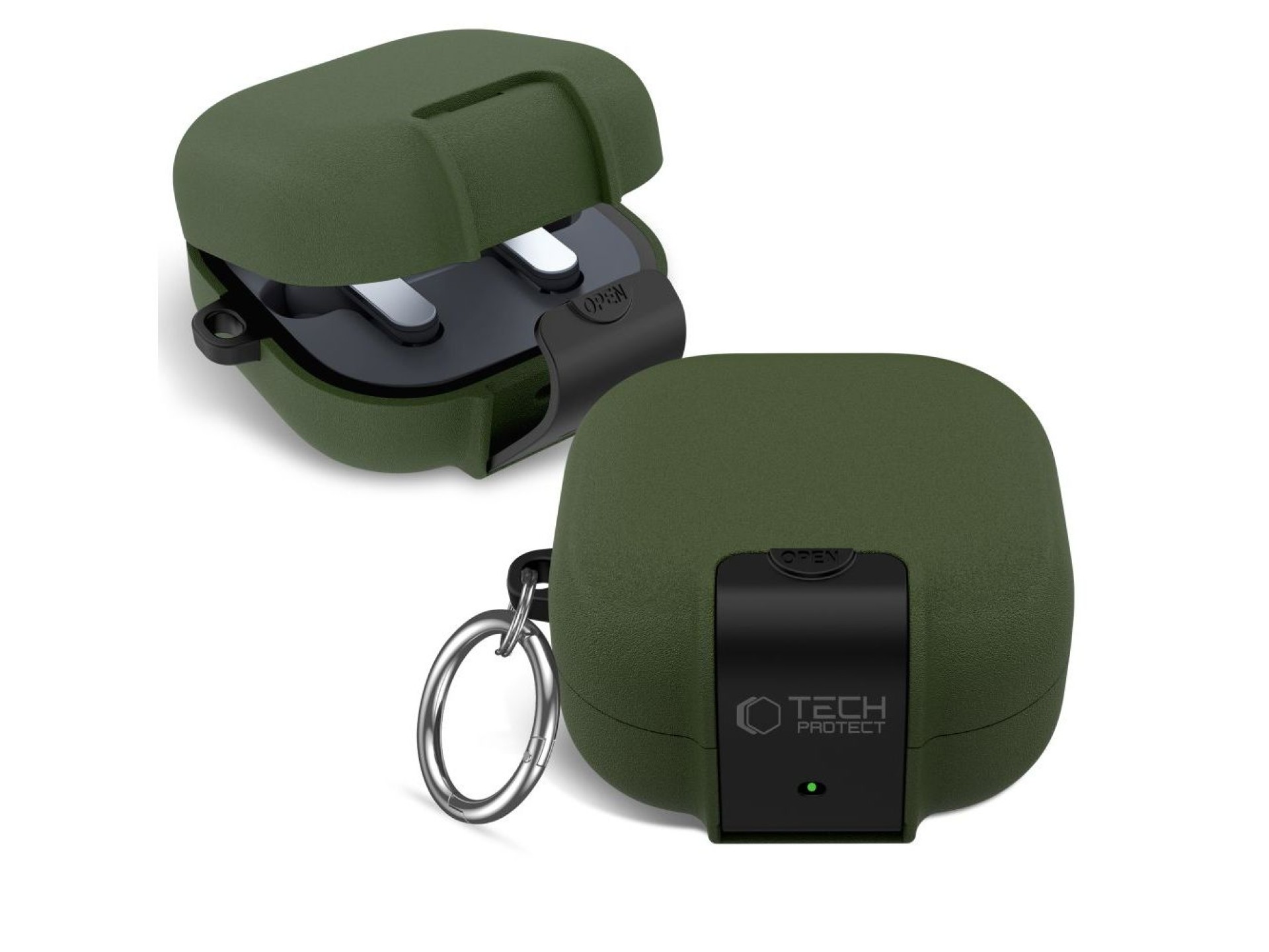 Funda Tech-Protect Slim con gancho para Samsung Galaxy Buds 4/4 Pro - Verde