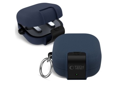 Capa Tech-Protect Slim Hook para Samsung Galaxy Buds 4 / 4 Pro - Azul Marinho