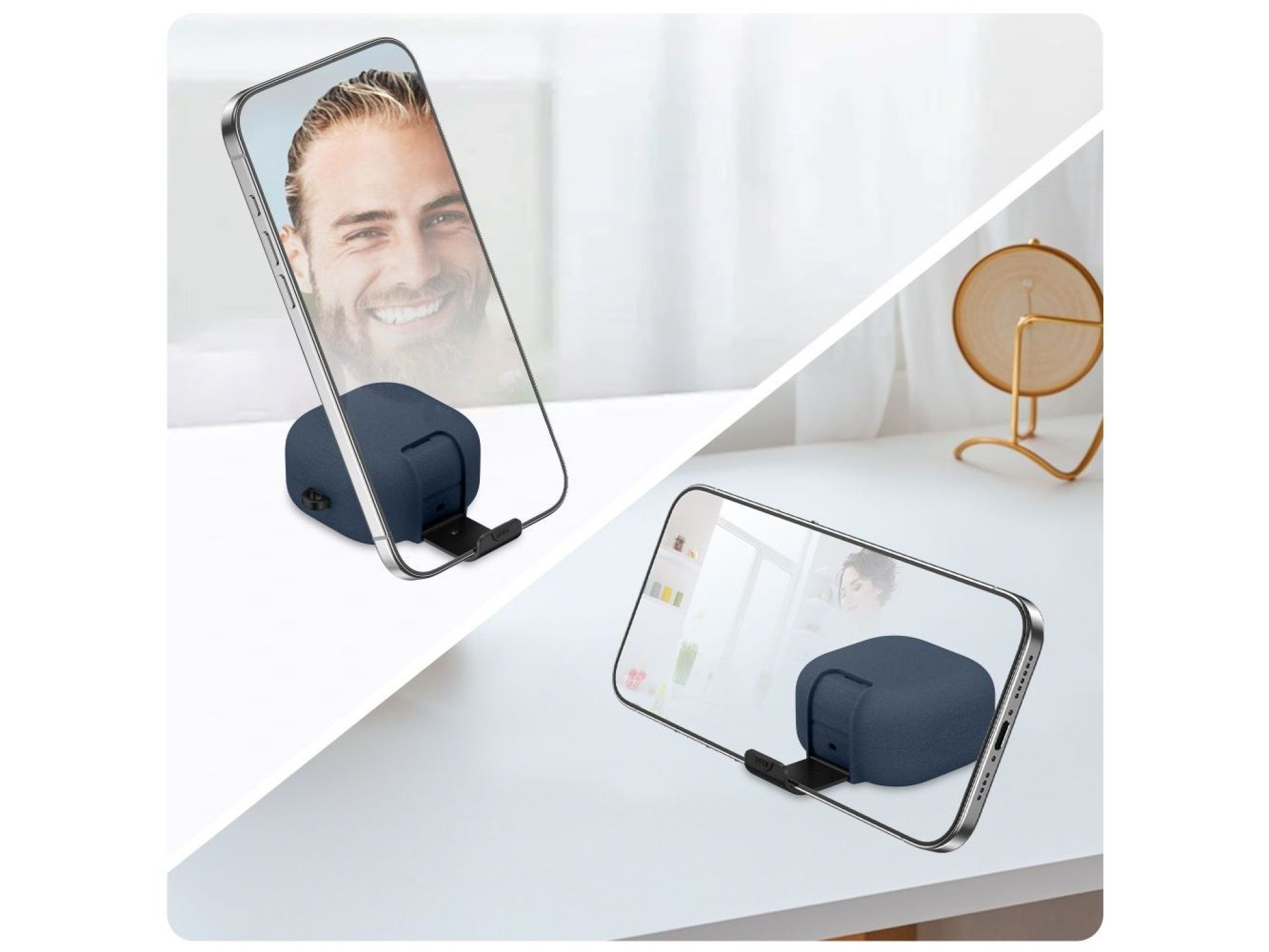Tech-Protect Slim Hook Case for Samsung Galaxy Buds 4 / 4 Pro - Navy Blue