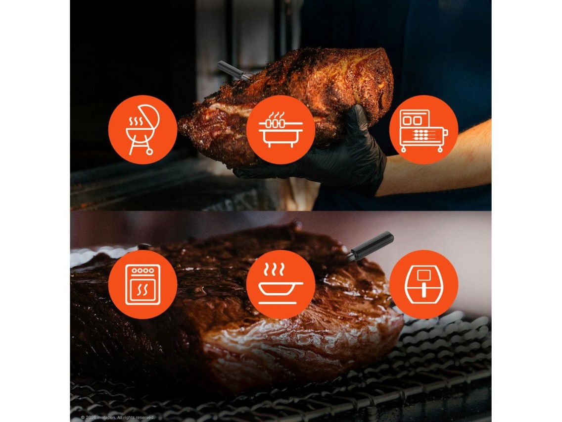 Termómetro de cocina inteligente Meatmeet Pro con aplicación Bluetooth, para parrilla, horno y ahuma