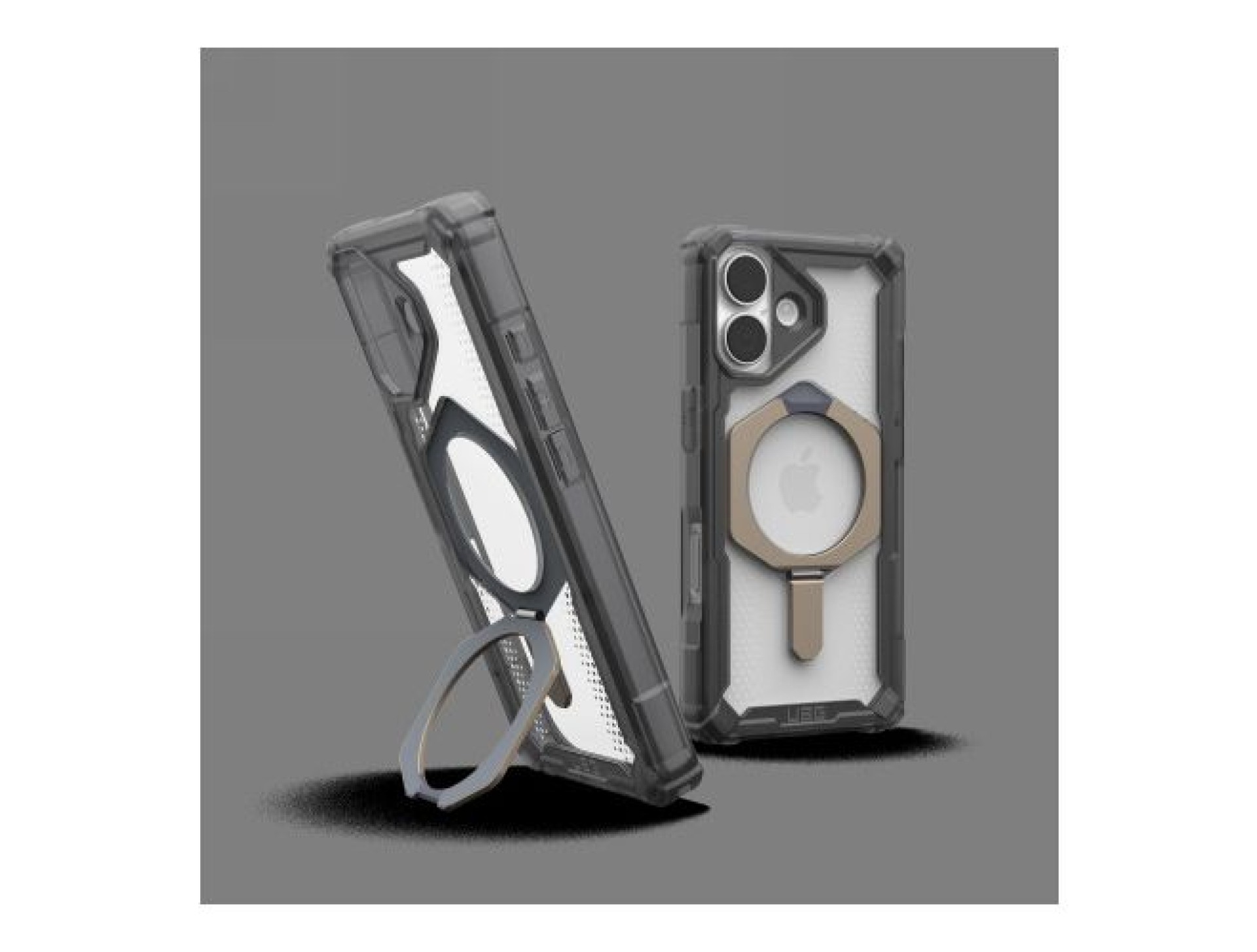 Capa UAG Plasma XTE MagSafe para iPhone 17 - cinza e titânio