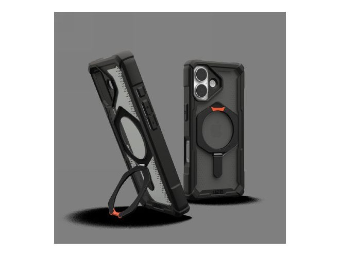 Funda UAG Plasma XTE MagSafe para iPhone 17 (negra y naranja)