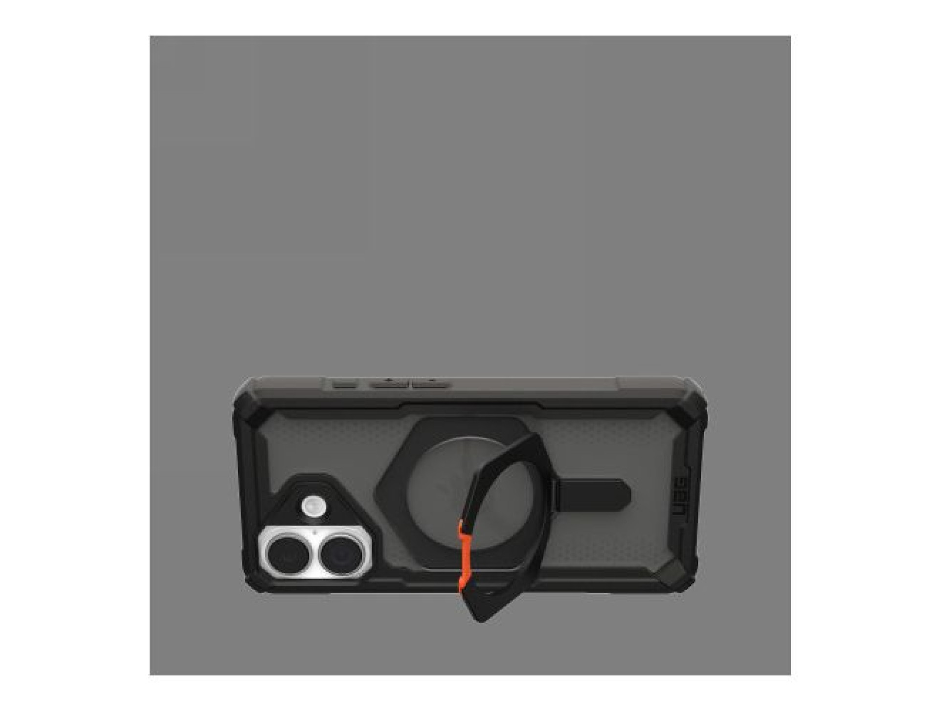 Funda UAG Plasma XTE MagSafe para iPhone 17 (negra y naranja)