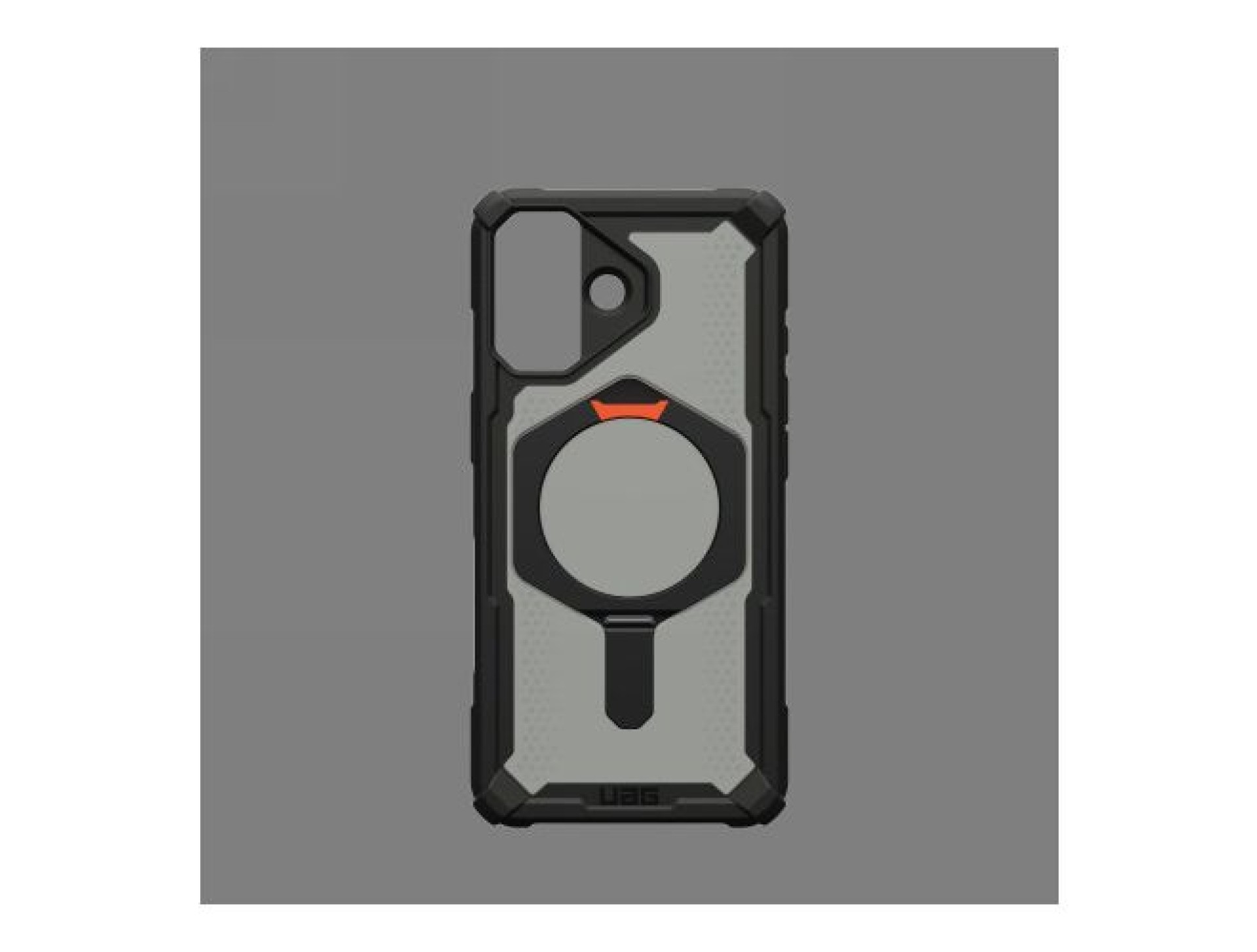 Funda UAG Plasma XTE MagSafe para iPhone 17 (negra y naranja)
