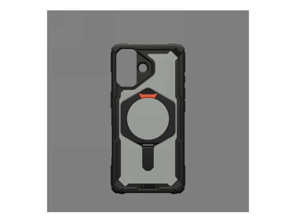Funda UAG Plasma XTE MagSafe para iPhone 17 (negra y naranja)