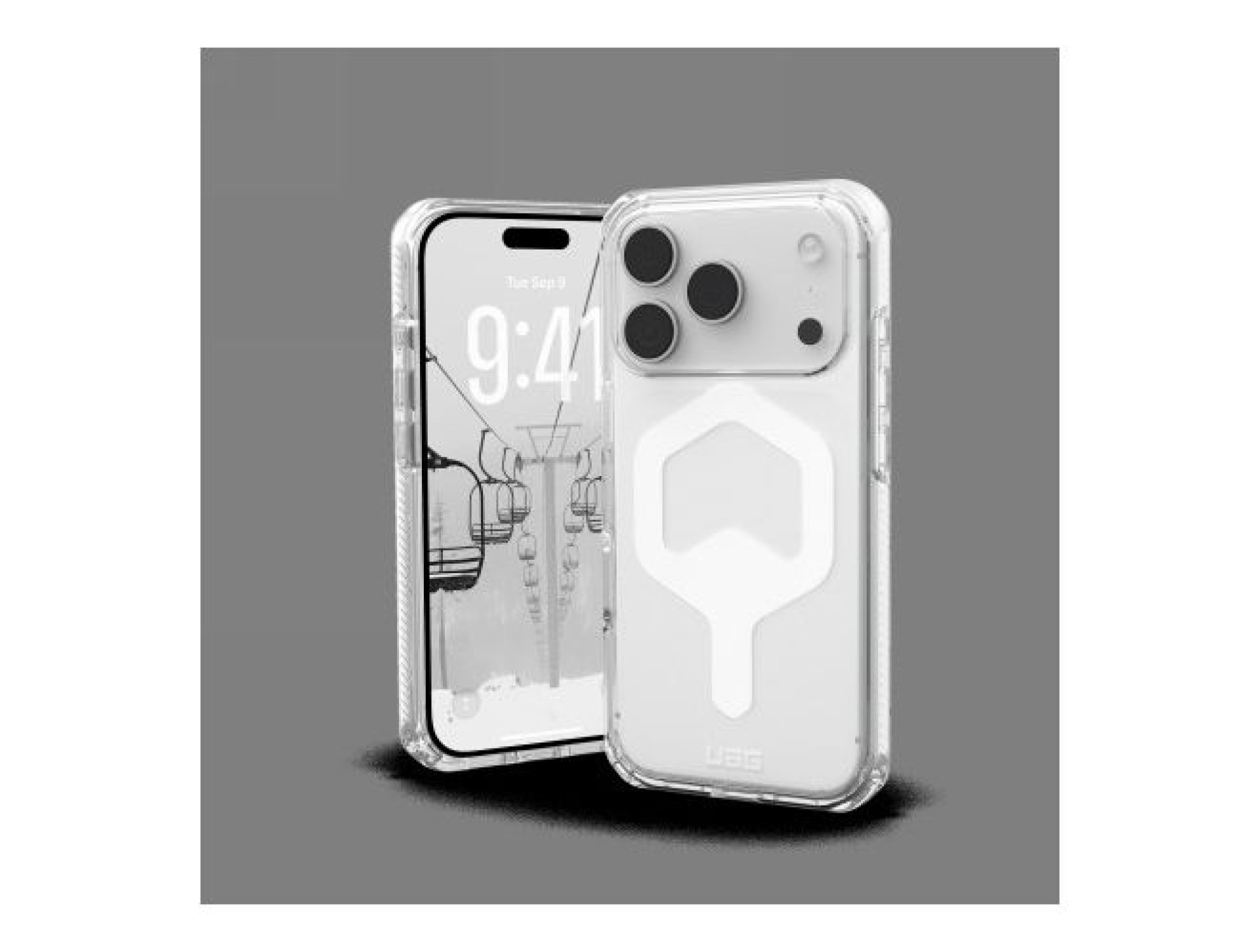 UAG Plyo MagSafe Case for iPhone 17 Pro - Clear and White