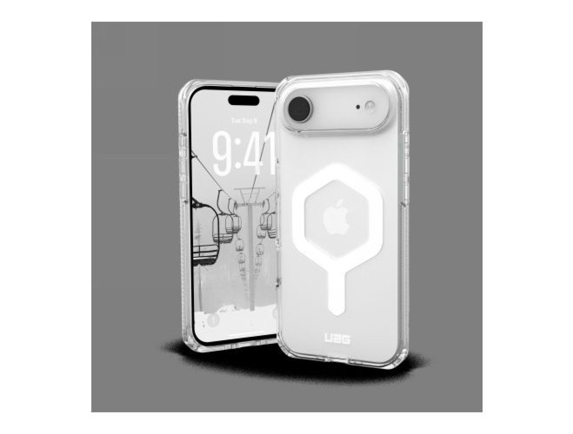 Capa UAG Plyo MagSafe para iPhone Air - Transparente e Branca