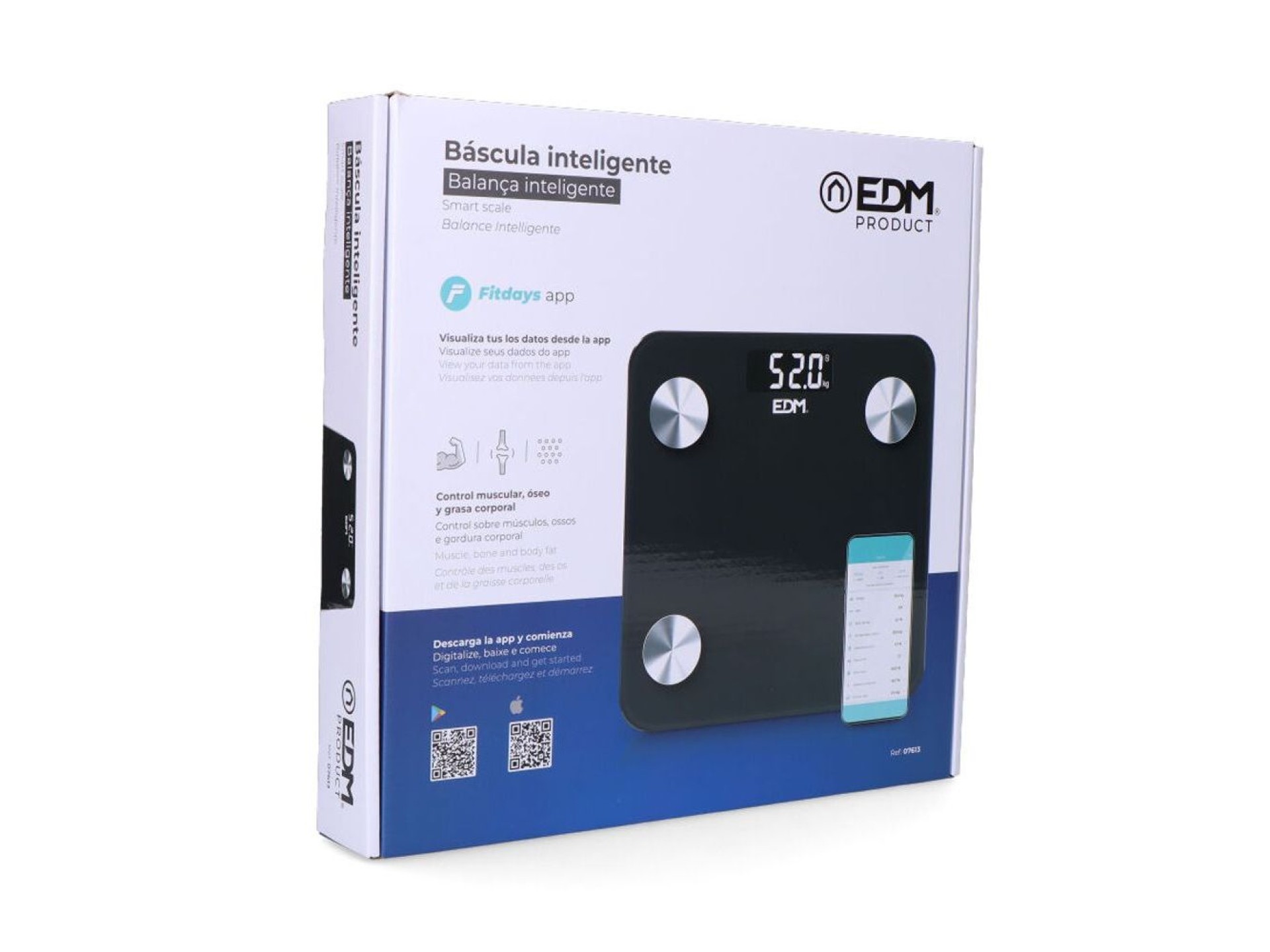 Balança de casa de banho digital inteligente com bluetooth edm