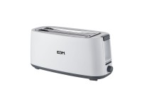 White design edm double long slot toaster 1400w