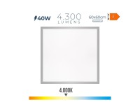 Panel led 40 w 4000 k 4300 lm luz dia 59,5 x 59,5 x 3,5 cm Panel led 40 w 4000 k 4300 lm luz dia 59,5 x 59,5 x 3,5 cm