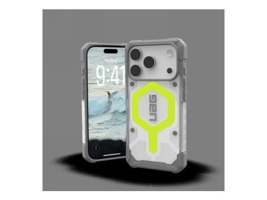 Capa UAG Pathfinder Clear MagSafe para iPhone 17 Pro - Cinza Neon