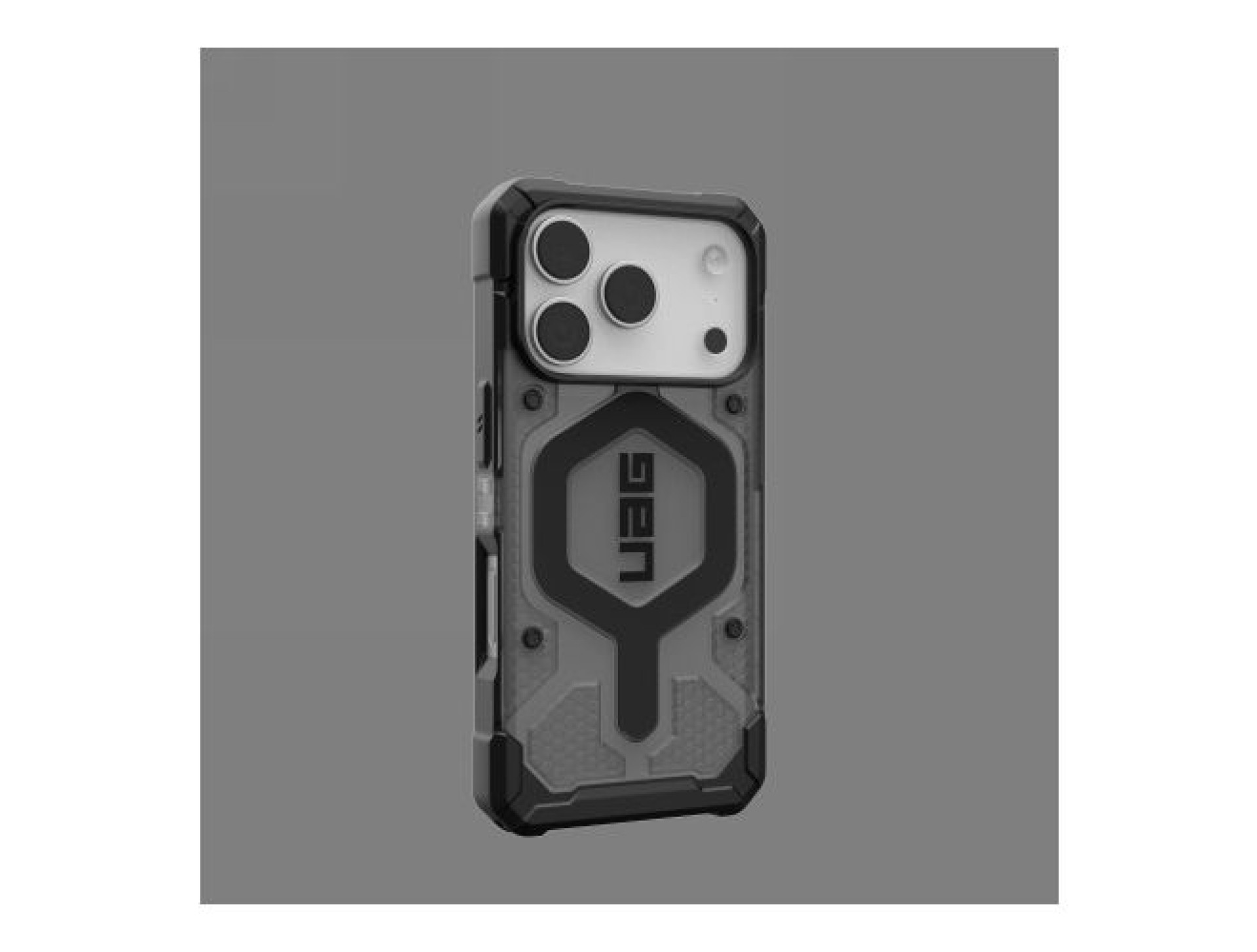 Capa UAG Pathfinder Clear MagSafe para iPhone 17 Pro - Cinza/Preta