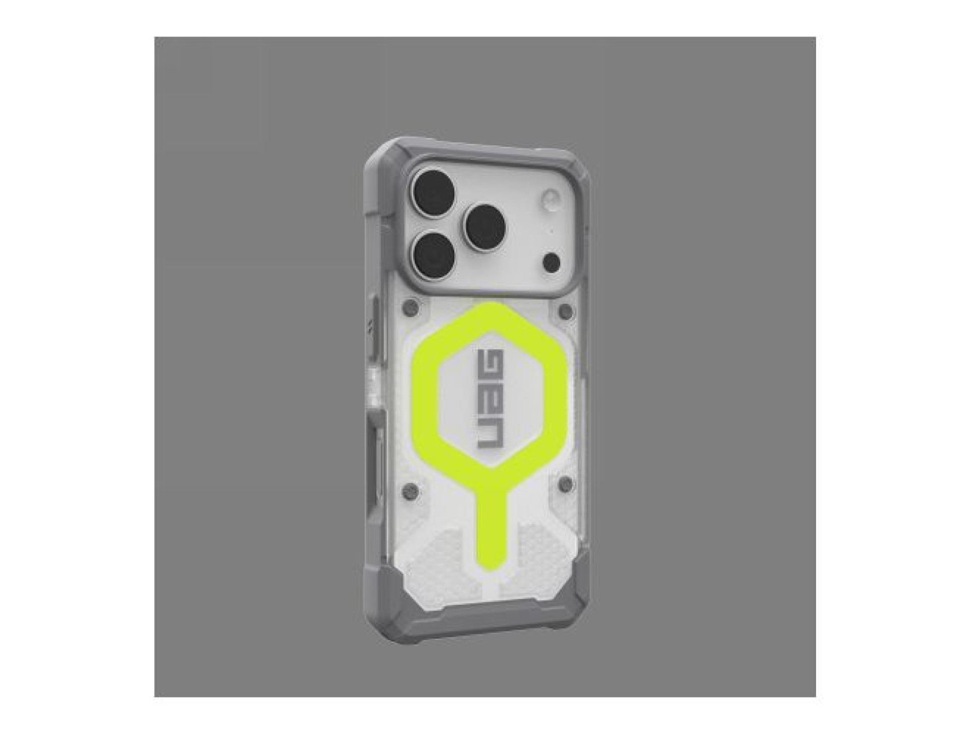 UAG Pathfinder Clear MagSafe Case for iPhone 17 Pro - Neon Gray