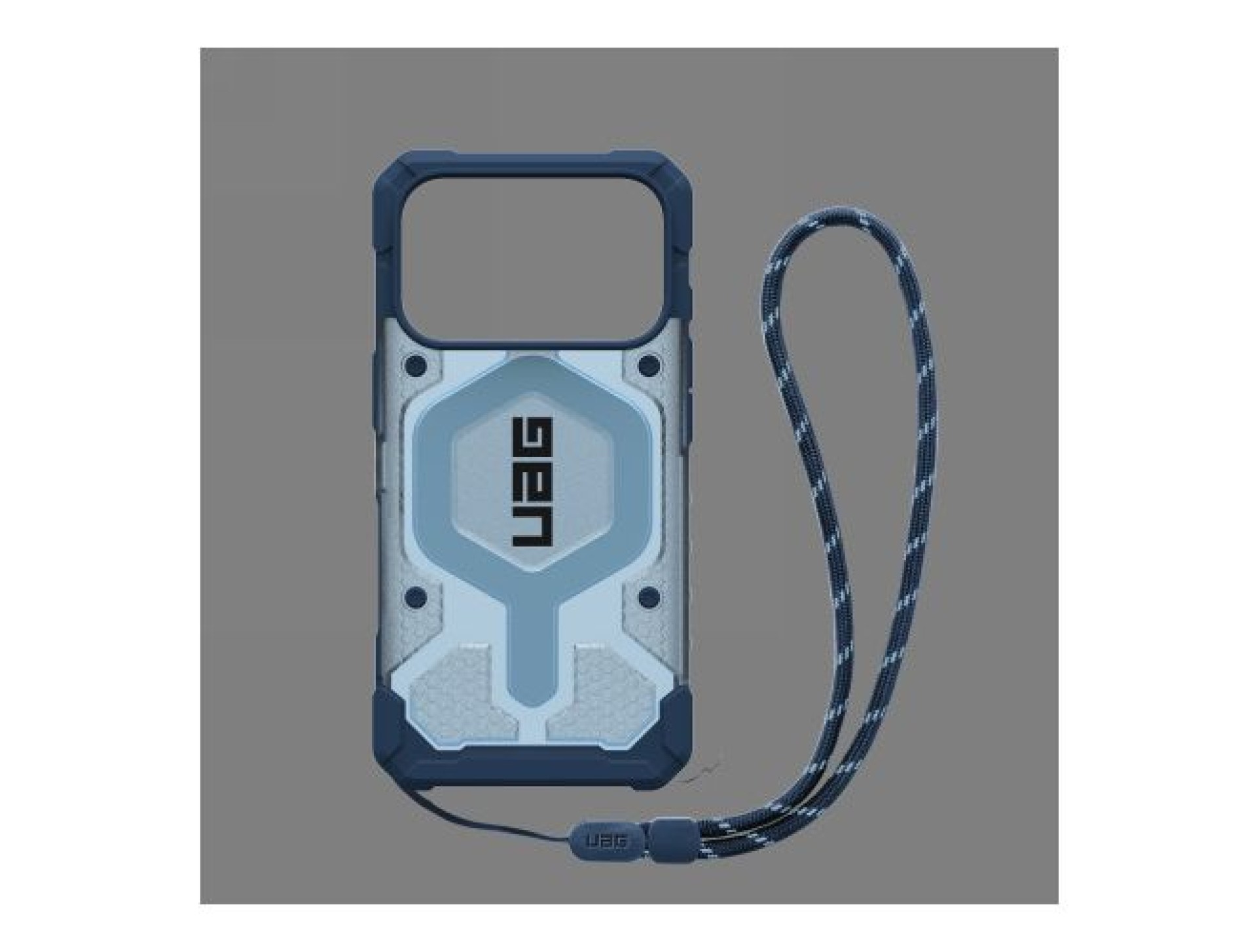 Funda UAG Pathfinder Clear MagSafe Bundle con cordón para iPhone 17 Pro - Azul