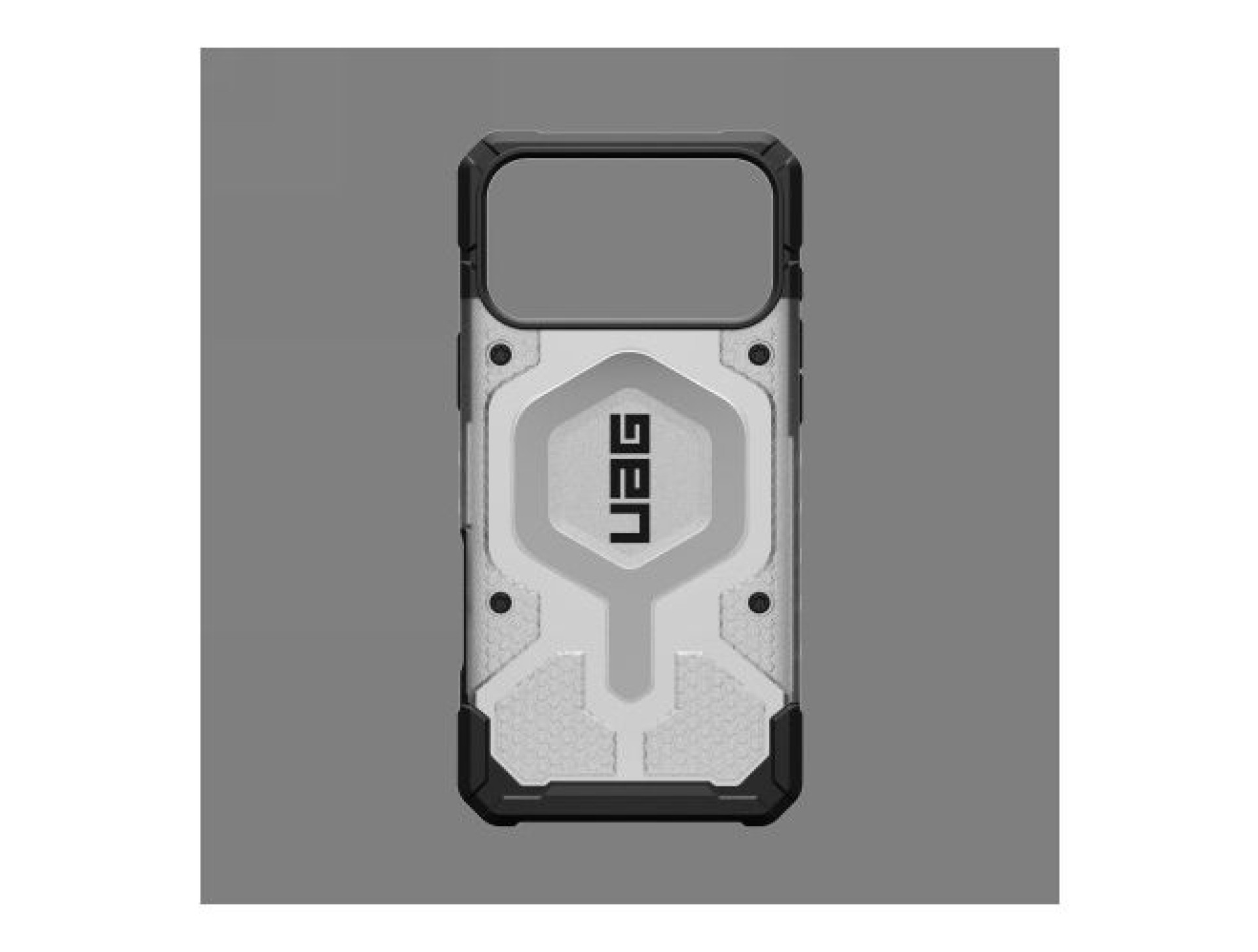 Funda MagSafe transparente UAG Pathfinder para iPhone 17 Pro Max - Blanco y gris