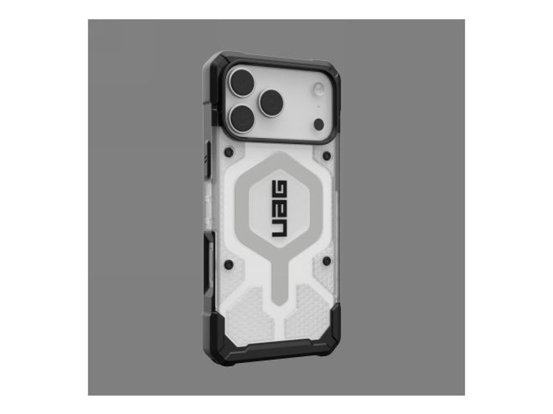 Funda MagSafe transparente UAG Pathfinder para iPhone 17 Pro Max - Blanco y gris
