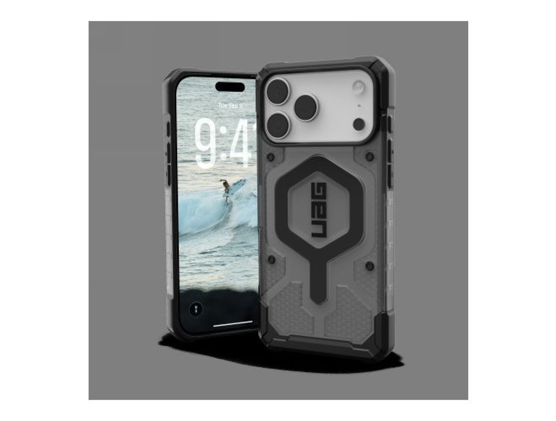 Funda MagSafe transparente UAG Pathfinder para iPhone 17 Pro Max - Gris/Negro