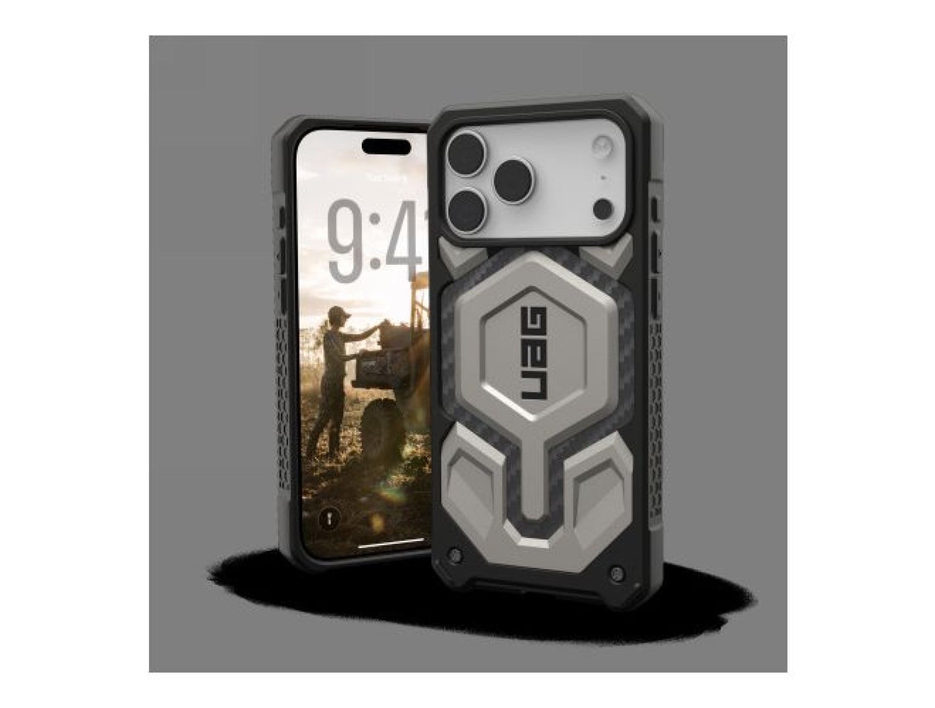 Capa UAG Monarch Pro MagSafe para iPhone 17 Pro Max - titânio
