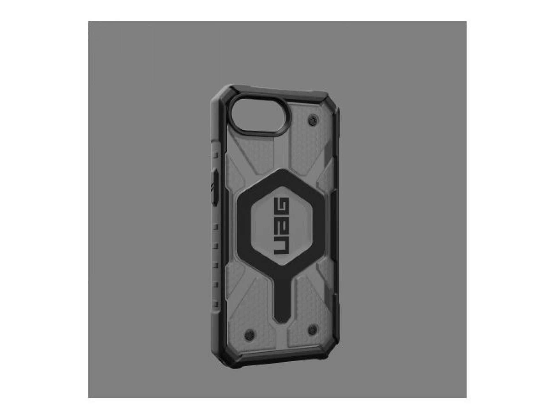 UAG Pathfinder Clear MagSafe iPhone 16e Case - Gray/Black
