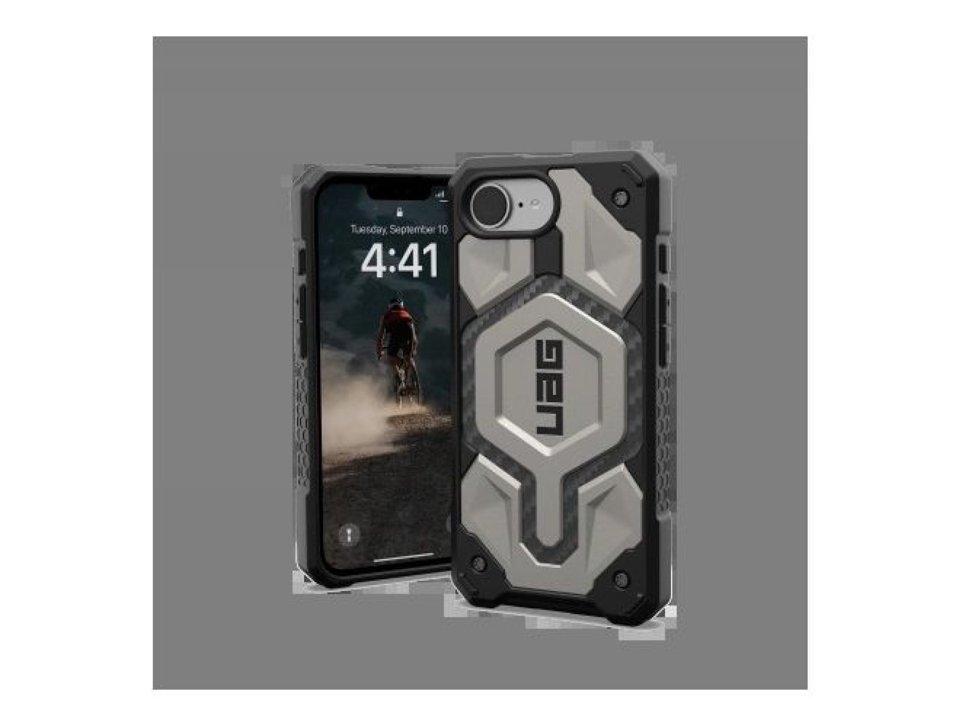Funda UAG Monarch Pro MagSafe para iPhone 16e - titanio