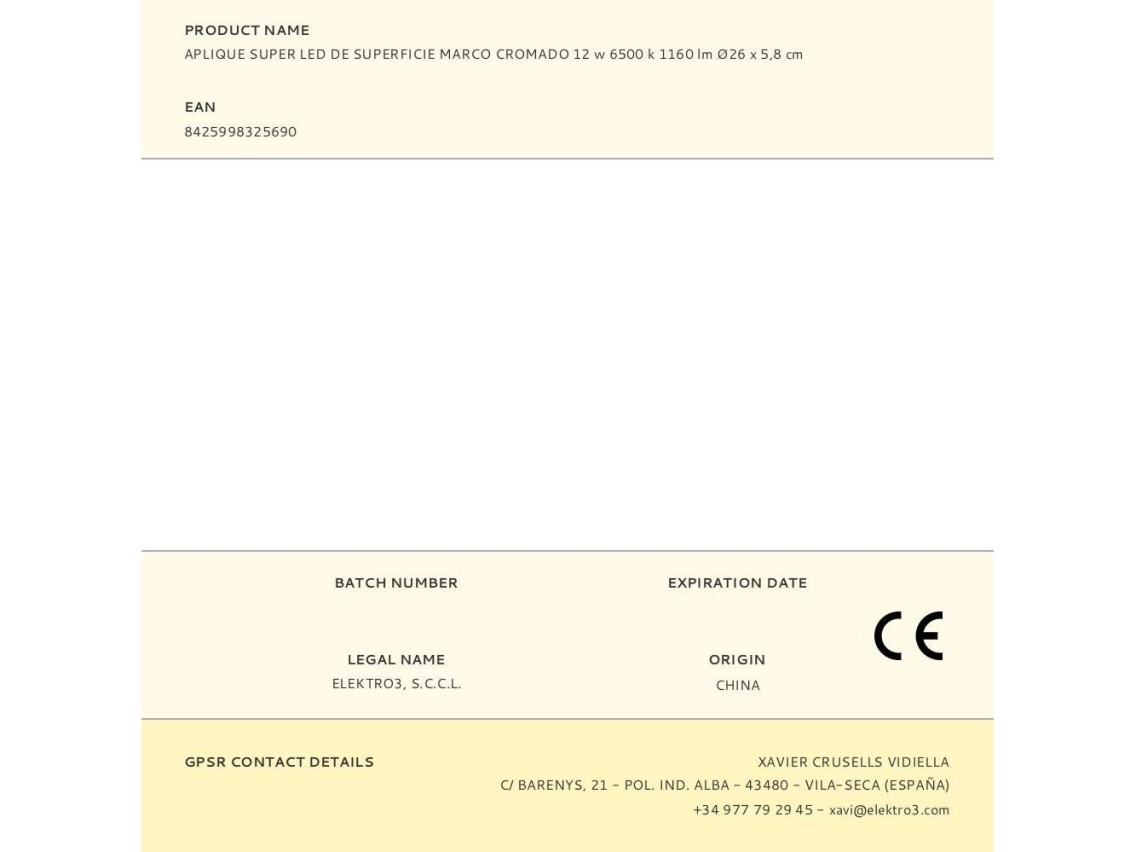 Aplique super led de superficie marco cromado 12 w 6500 k 1160 lm ø26 x 5,8 cm